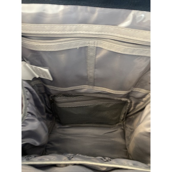 BabbleRoo Diaper Bag Backpack Grey/Blue w/Pacifier case/Changing Pad NEW - Picture 13 of 16